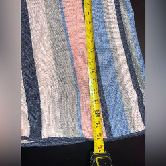 ECRU Striped 100% Linen V-Neck SleevelessTop Size Large EUC - Picture 8 of 8